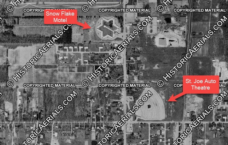 Snow Flake Motel - 1969 Aerial (newer photo)